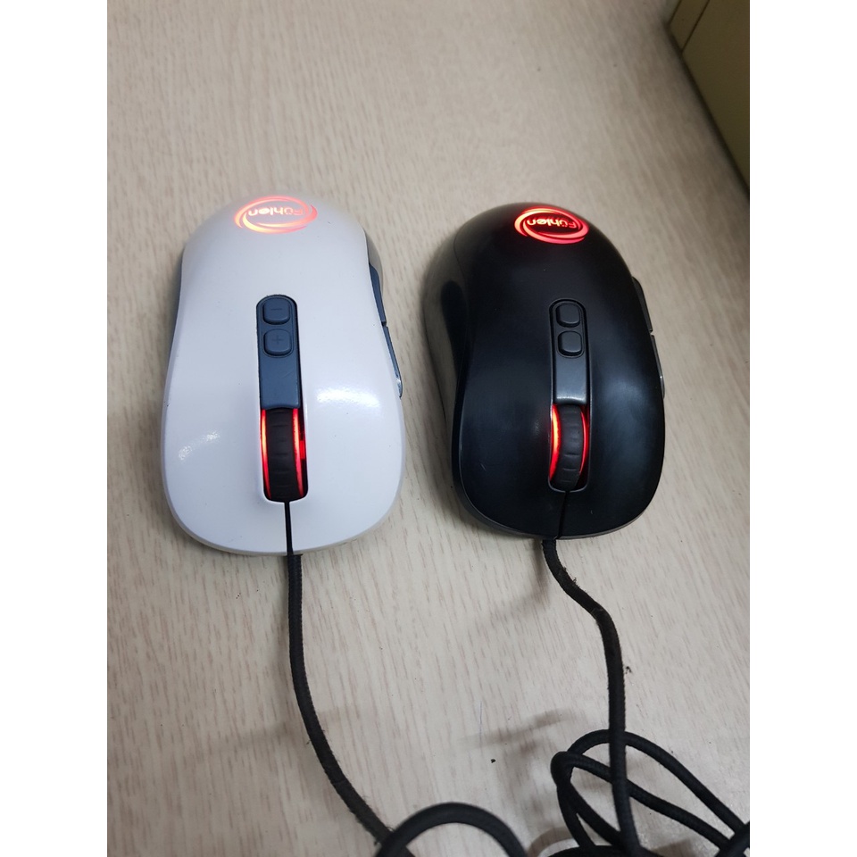 Chuột Game Fuhlen G92s cũ dùng tốt Led RGB - Chuột fulen G92, G90 Black chơi game cổng USB