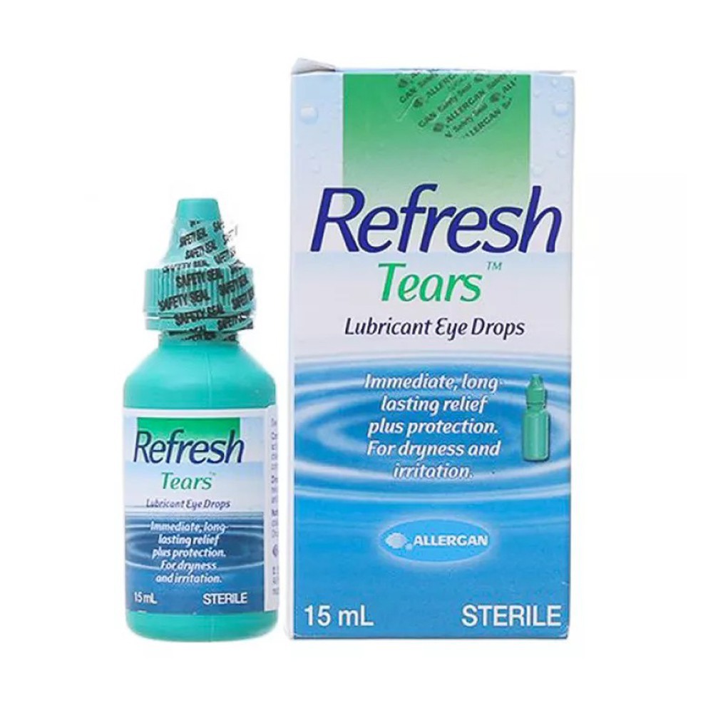 Nước nhỏ mắt refresh tears nước mắt nhân tạo cho lens cận rohto chăm sóc sức khỏe mắt giảm khô mỏi mắt