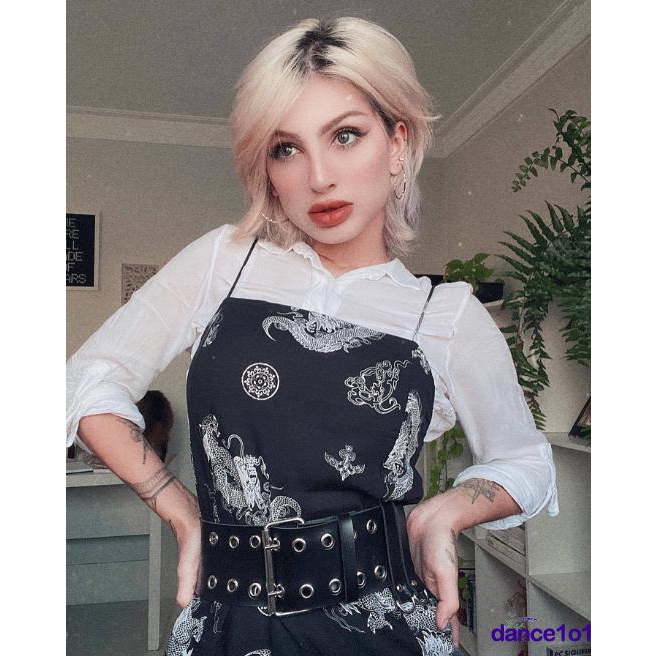 Đầm hai dây họa tiết hình rồng độc đáo đẹp mắt cho nữ