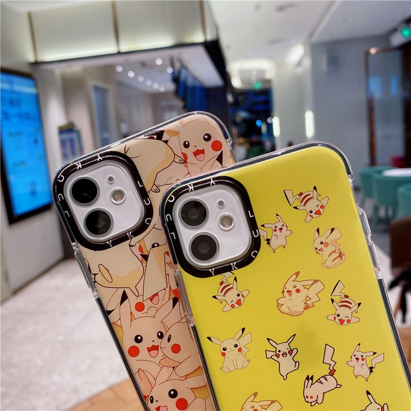 Ốp Lưng Samsung A71 A51 A70 A50 A50S A21S A20 A30 A10 M10 A7 2018 J7 Prime Phone Case Ins Fashion Cartoon Pikachu Casing Clear Floral Soft Anti-fall Cover