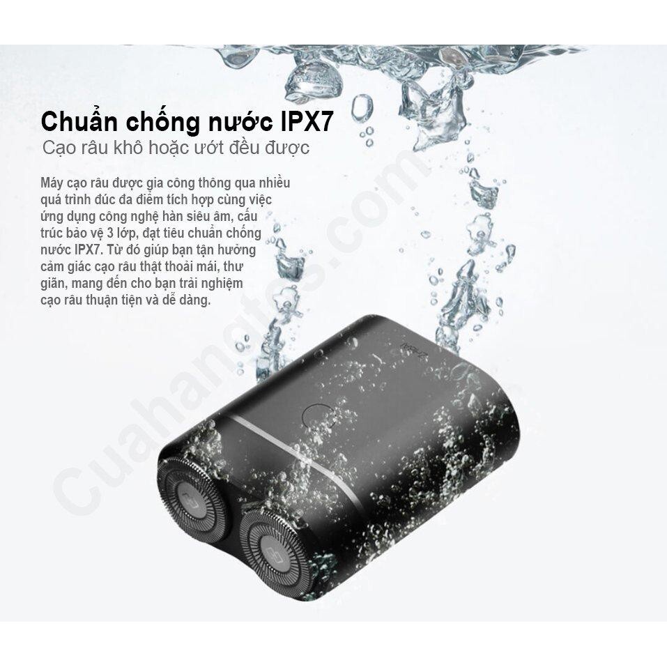 Máy cạo râu Xiaomi siêu sạch Mijia MSX201, lưỡi đôi siêu sắc, chống nước, pin dùng 15 ngày