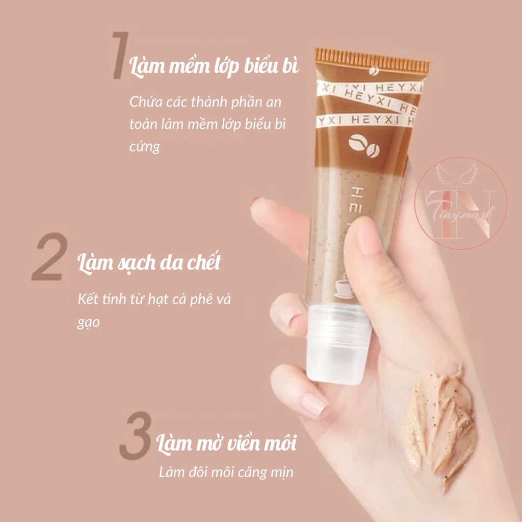 Tẩy Da Chết Tế Bào Chết Môi Heyxi Cafe CoffeeMoisturizing Lip Scrub Dưỡng Ẩm Và Căng Bóng Môi