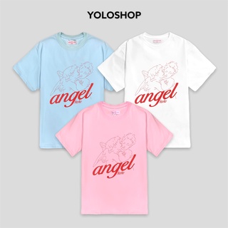 Áo thun tay lỡ ANGEL phông Unisex nam nữ tee oversize form rộng pull Ulzzang Streetwear Hàn Quốc vải mềm