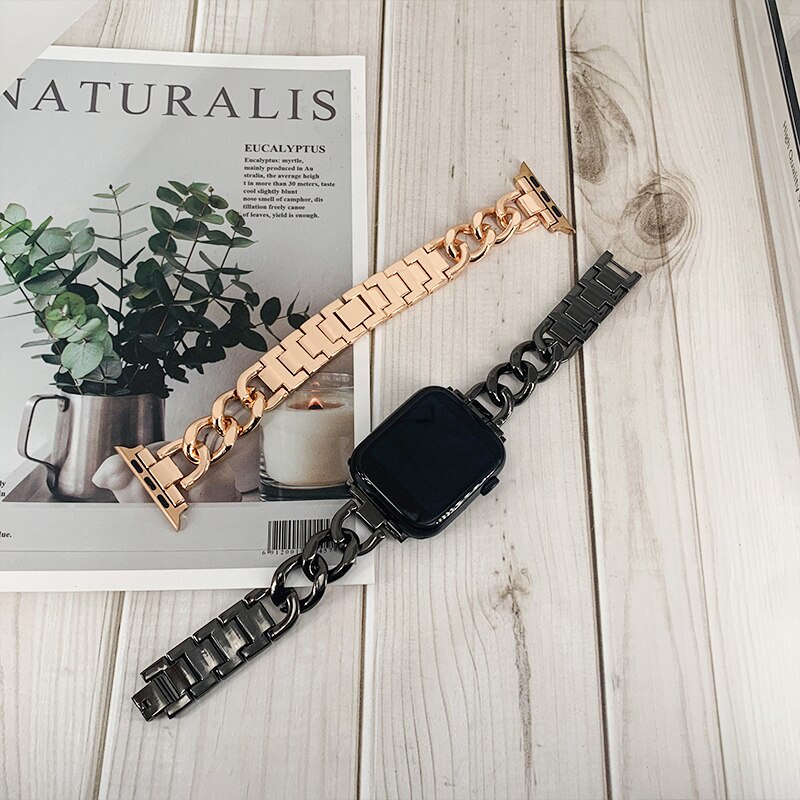 Dây Đeo Inox Cho Đồng Hồ Thông Minh Apple Watch 40mm 44mm 38mm 42mm Series 7 6 5 4 3 2