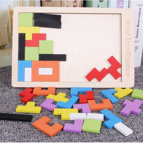 Đồ Chơi Gỗ Trò Chơi Xếp Gạch - Theo Montessori