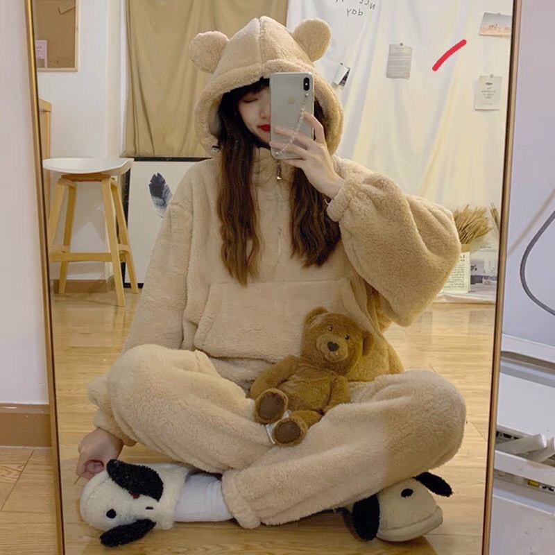Bộ gấu siêu xinh thiết kế trẻ trung ngộ nghĩnh kiểu dáng cute