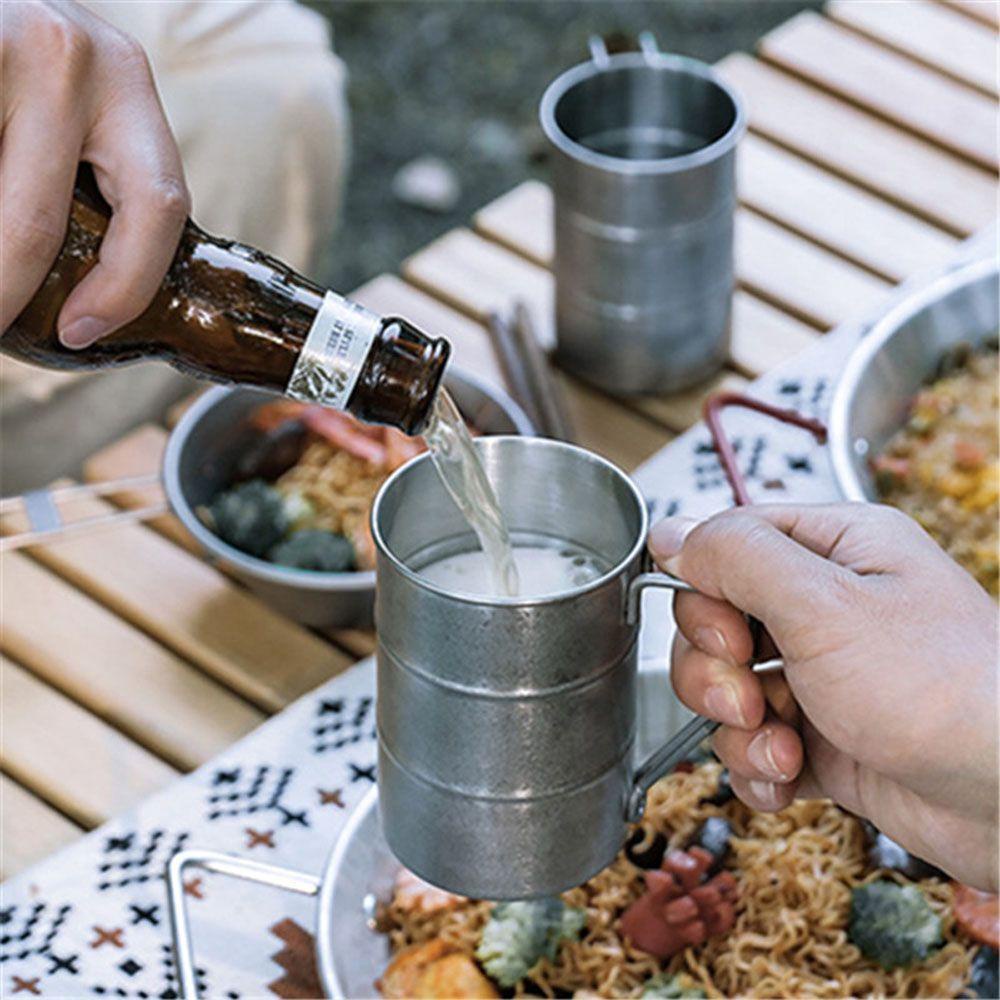 MIQUEL Cốc Uống Nước Bằng Thép Không Gỉ 304 350ml Phong Cách Retro