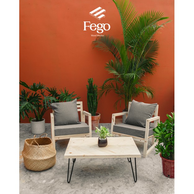 [Freeship HN] Ghế sofa 2 tay vịn thư giãn FEGO (kèm đệm)