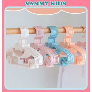 Set 10 Móc phơi quần áo cho bé loại dày, Móc Nhựa Phơi Đồ Trẻ Em Loại 1 Sammy Kids