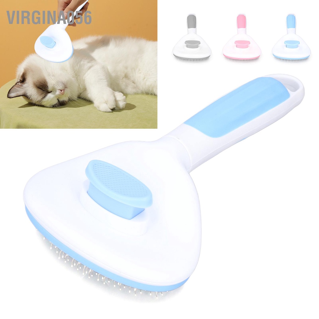 Virgina056 Bàn chải lông cho thú cưng Một bàn tự làm sạch loại bỏ các sợi thảm và rời chó mèo