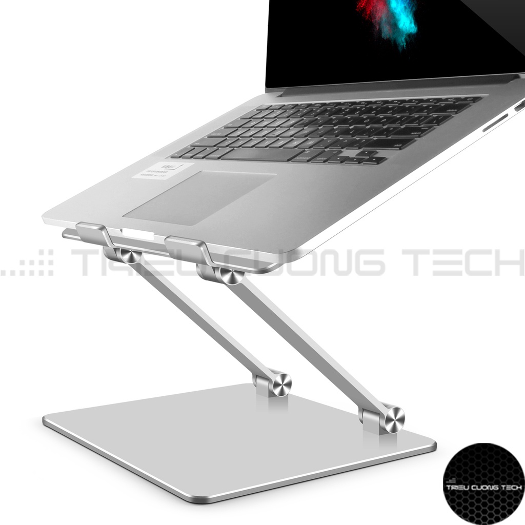 Giá Đỡ Laptop Triều Cường Tech Chất Liệu Hợp Kim Cao Cấp Tản Nhiệt Nâng Hạ Điều Chỉnh Độ Cao Gấp Gọn Size 10-18 Inches