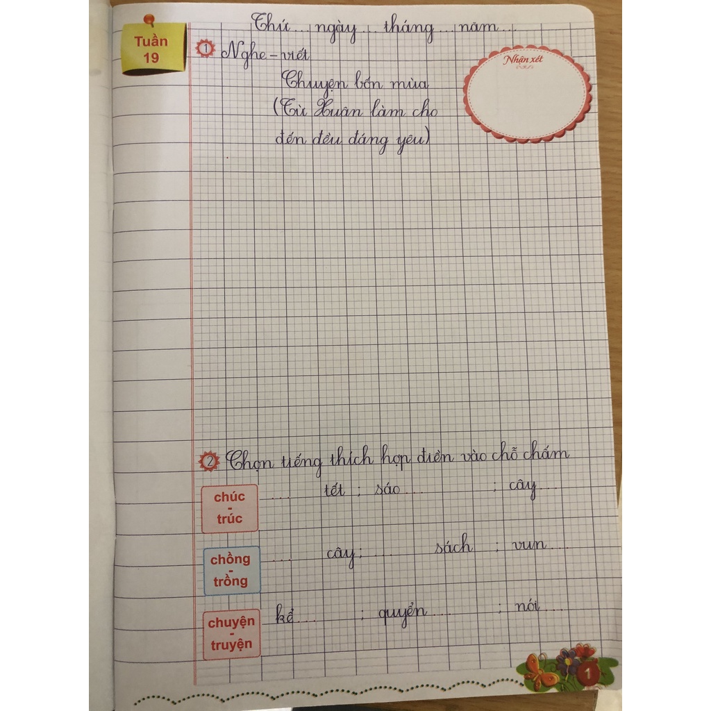 Sách vở thực hành chính tả lớp 2