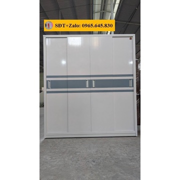 Tủ Nhựa Đài Loan 4 Cánh Cửa Lùa In 3D 184