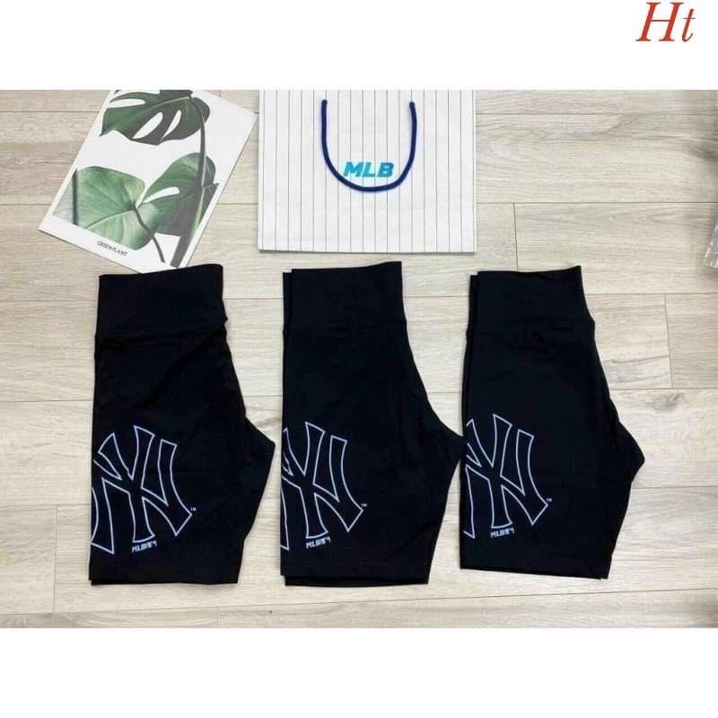 Quần legging NY đùi màu đen, chất co dãn