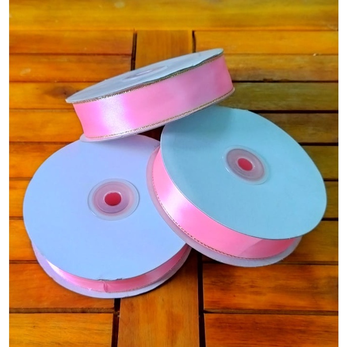 Ruy băng lụa trơn hồng