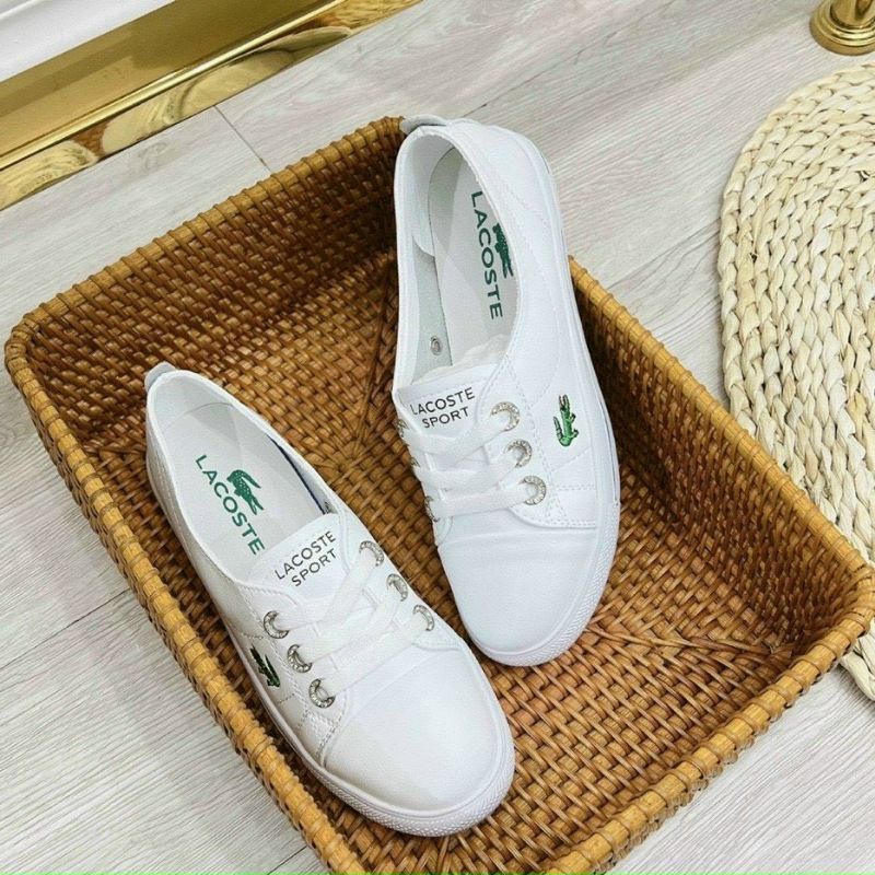 Giày thể thao lười nữ lacos k dây ( sẵn)
