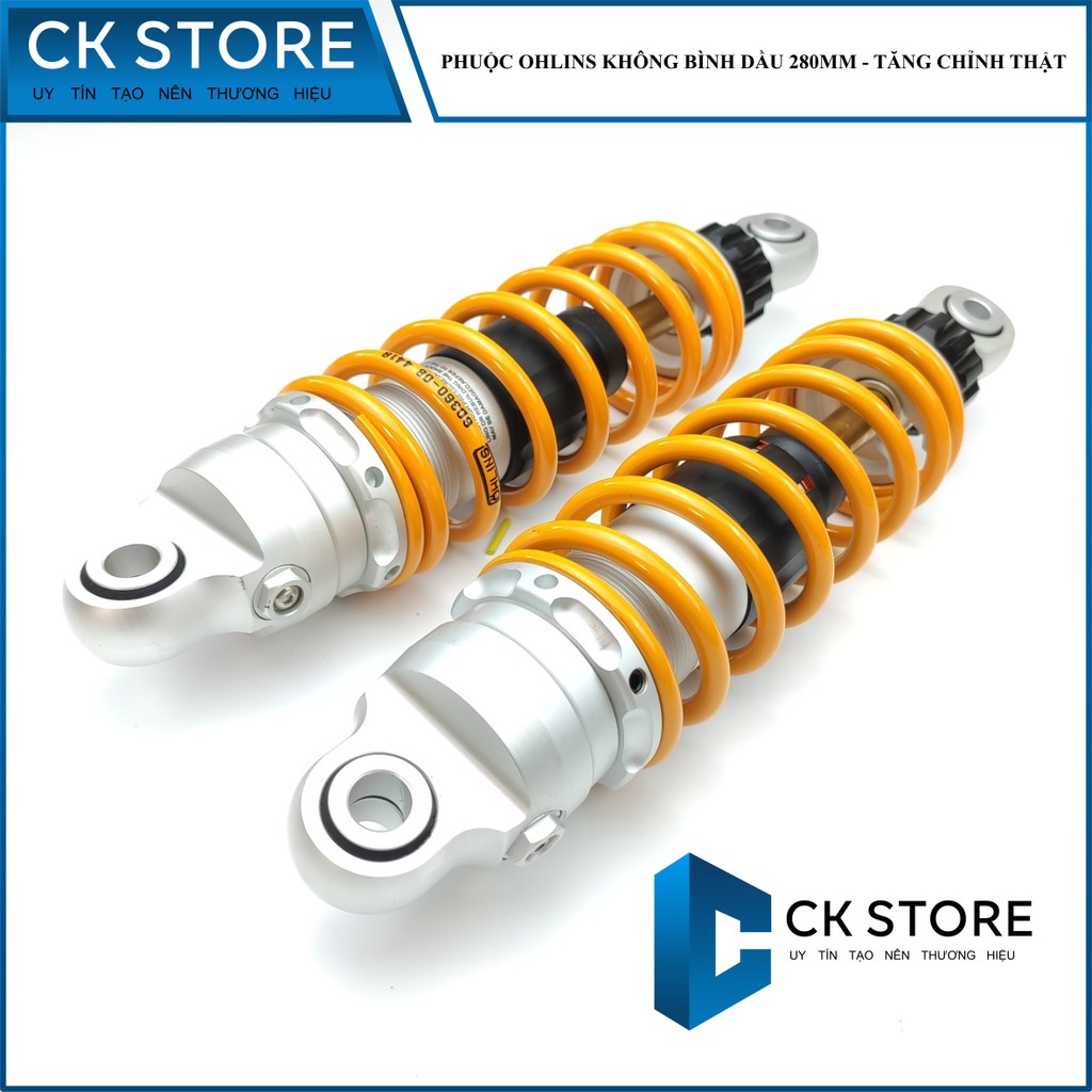 Phuộc Ohlins Không Bình Dầu 280mm - Tăng Chỉnh Thật , Gắn các dòng xe Dream lùn, Wave nhỏ, Sirius | CK18 - CKSTORE.VN