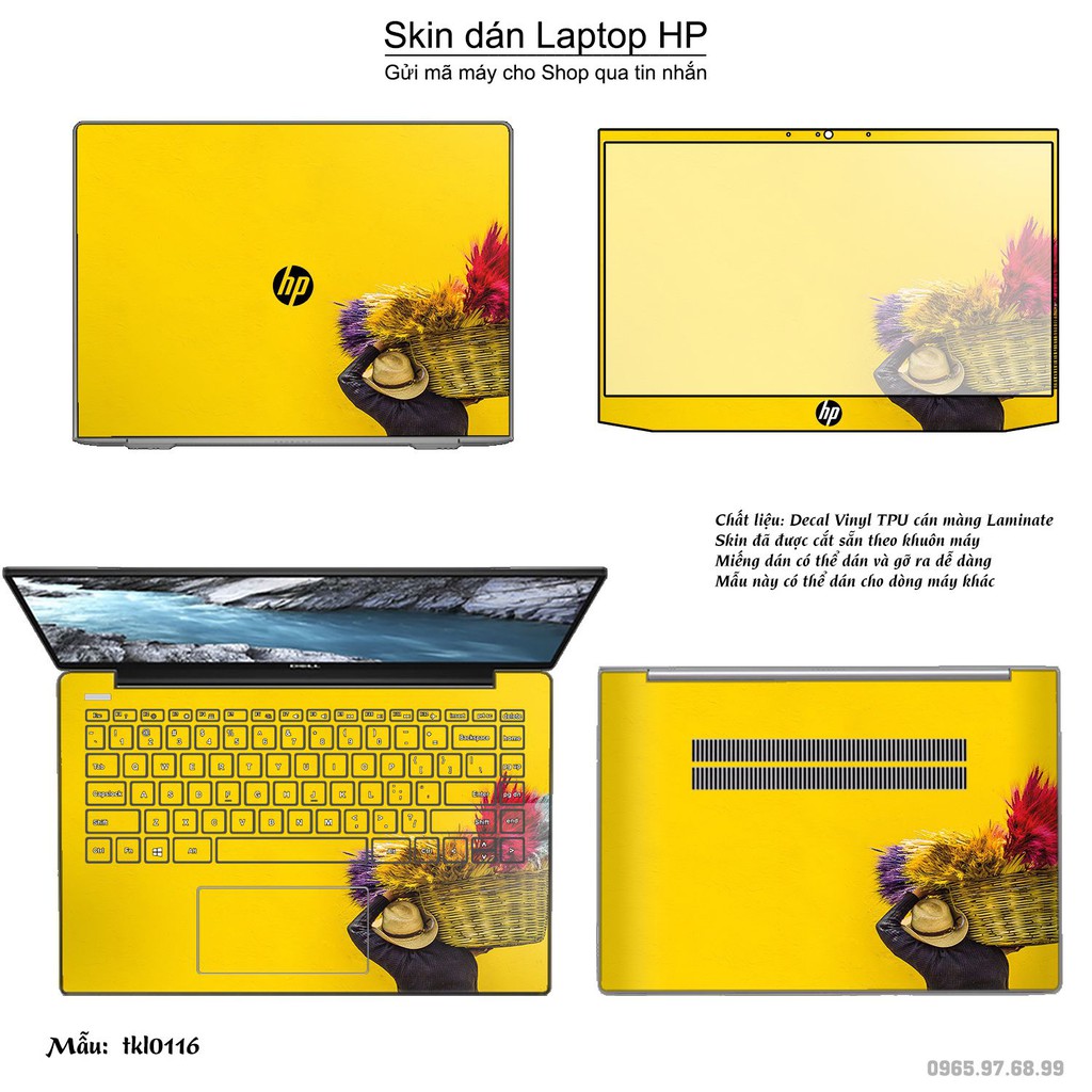 Skin dán Laptop HP in hình thiết kế _nhiều mẫu 3 (inbox mã máy cho Shop)