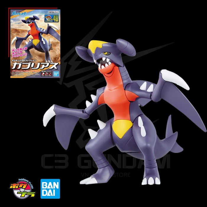 [BANDAI] MÔ HÌNH ĐỒ CHƠI LẮP RÁP POKEMON PLASTIC MODEL COLLECTION 048 GARCHOMP POKEMON PLAMO GUNPLA CHÍNH HÃNG NHẬT BẢN