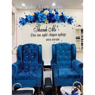 Set hoa giấy grang trí tiệm nail mi spa