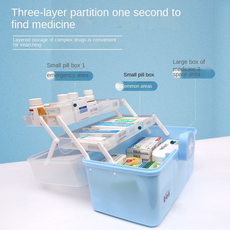 Hộp Đựng Thuốc Cỡ Lớn Nhiều Ngăn Tiện Dụng Cho Gia Đình