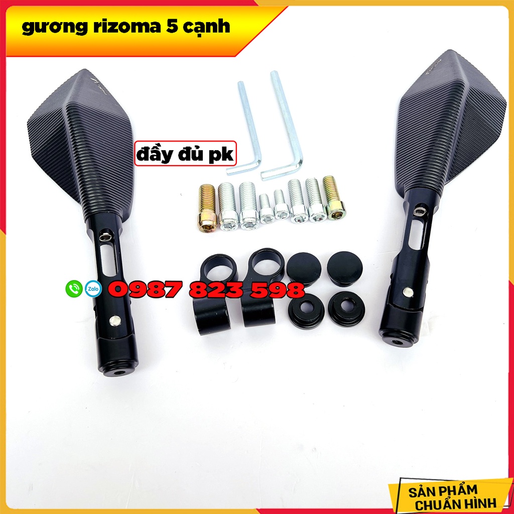 Gương Rizoma 5 Cạnh Loại Nhỏ ( GIá 1 Cặp )