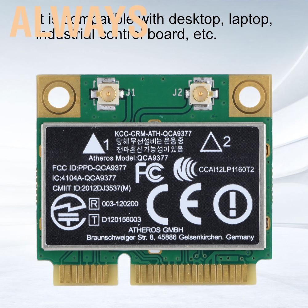 [READY STOCK] Card mạng không dây 2.4G / 5GHz 433Mbps Mini PCI-E