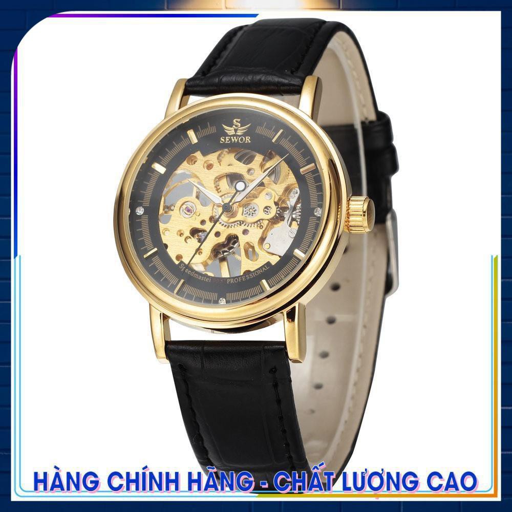 [CAO CẤP] Đồng hồ cơ nam SEWOR SW30 dây da lộ máy (HÀNG CHÍNH HÃNG)