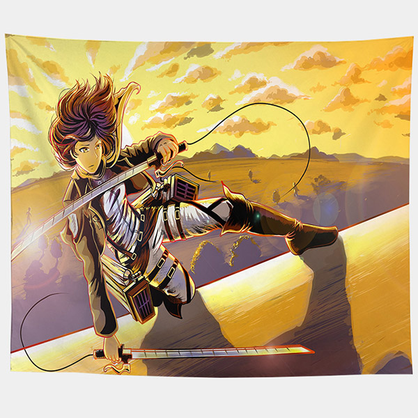 MIKASA Thảm Treo Tường In Hình Nhân Vật Phim Attack On Titan Cá Tính