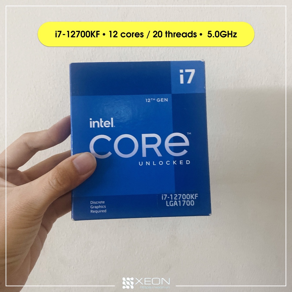 CPU Intel Core i7-12700KF / 12 nhân (4 E-cores và 8 P-cores) 20 luồng / tối đa 5.0 GHz