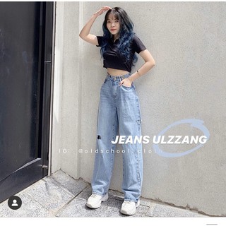 🎯 Set Quần Baggy Đai Nút + Crop petter đen