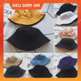 Nón bucket trơn _ 2 mặt