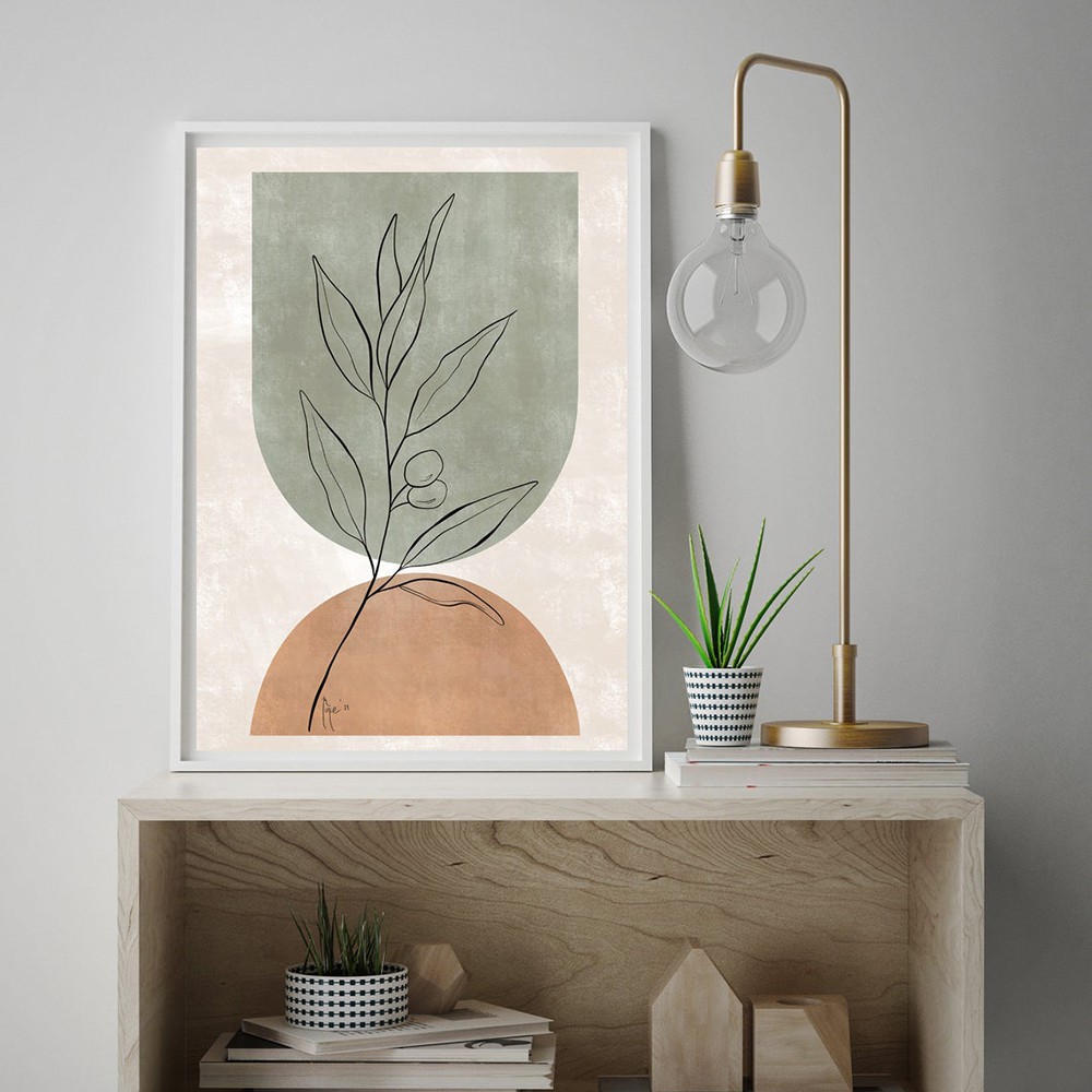 Tranh BOHO trừu tượng treo tường kích thước 50*70cm, tặng kèm đinh 3 chân treo tranh, bảo hành 12 tháng