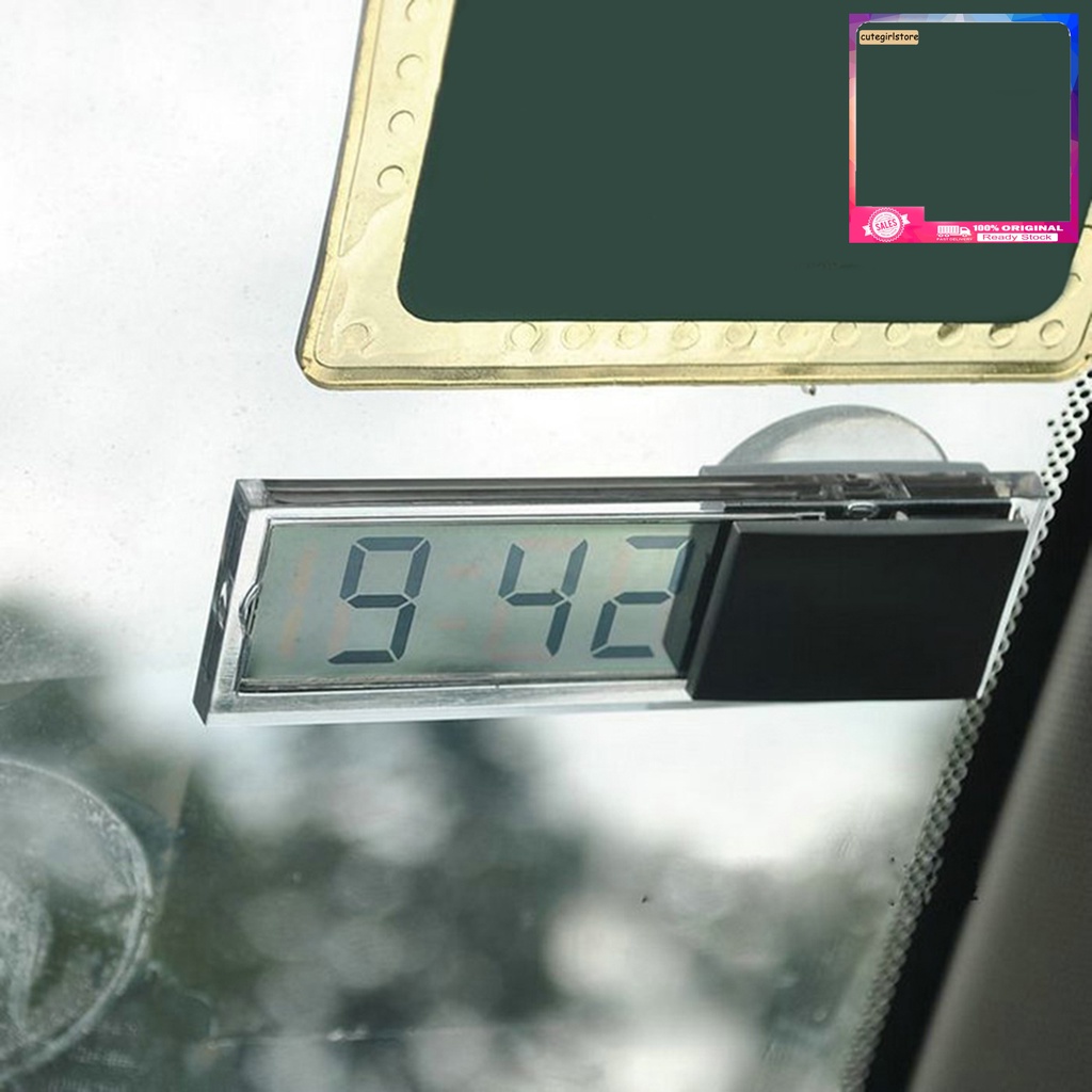 Đồng Hồ Kỹ Thuật Số Màn Hình LCD Có Giác Hút Gắn Kính Chắn Gió Xe Hơi