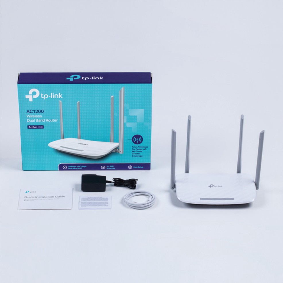Router wifi TP- Link Archer C50 Bộ Phát Wifi Băng Tần Kép AC 1200Mbps - Bảo hành chính hãng 2 năm | BigBuy360 - bigbuy360.vn