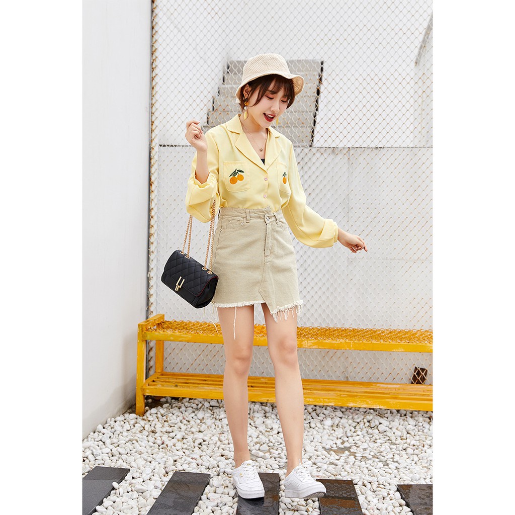 Túi đeo chéo nữ công sở đeo vai có dây xích và khóa Y, Hà túi HT30