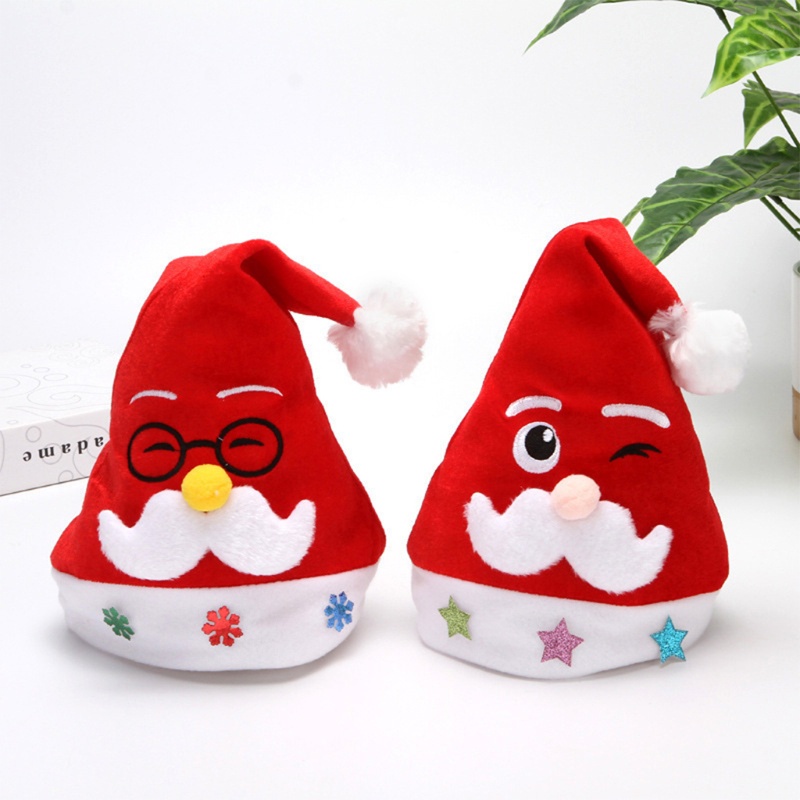 Mũ Ông Già Noel Phong Cách Giáng Sinh Năm Mới Màu Đỏ Và Trắng Dành Cho Trẻ Em Và Người Lớn