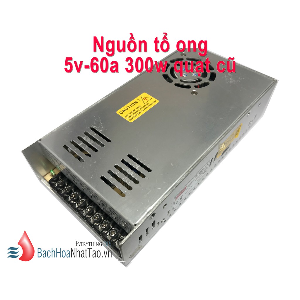 Nguồn tổ ong 5V 60A 300W(quạt) Cũ