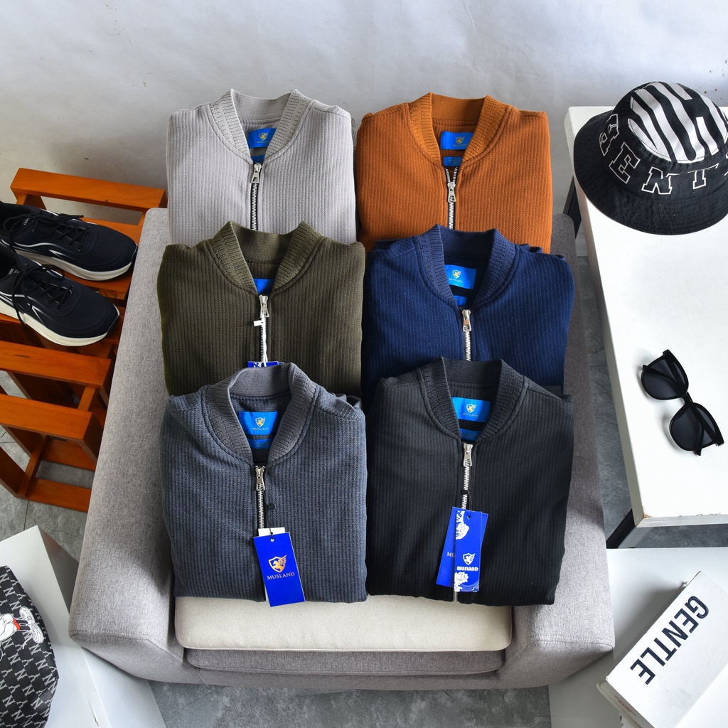 Áo Khoác Nam Lót Lông Thỏ Jacket Musland AKML20002 - Áo Khoác Jacket Xuất Hàn Dày Dặn, Ấm Áp