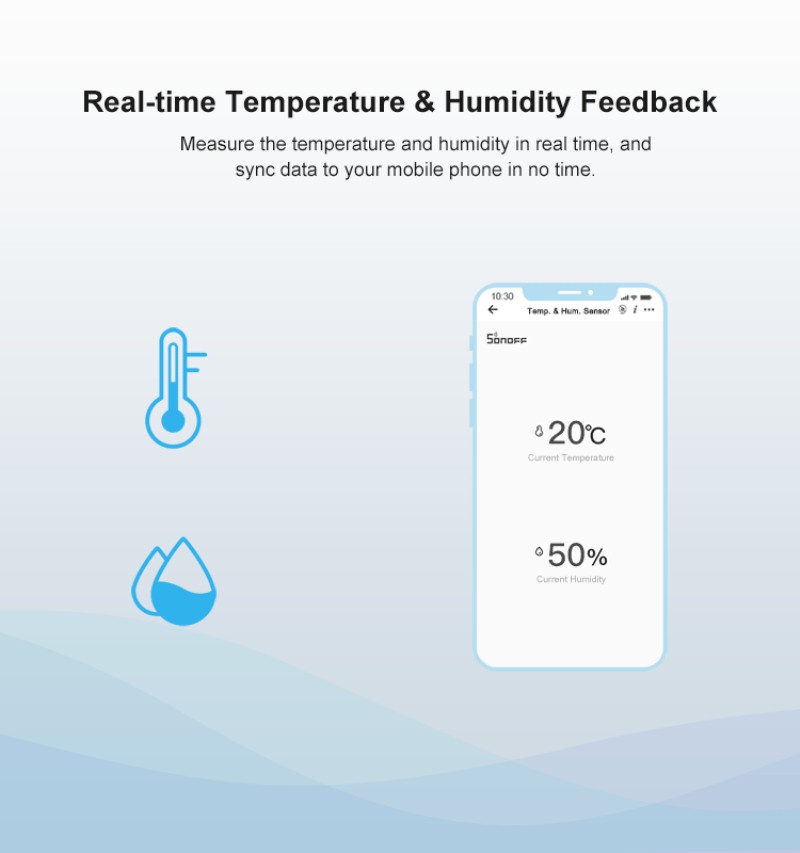 Bộ Cảm Biến Nhiệt Độ Và Độ Ẩm Sonoff Snzb-02 - Zigbee