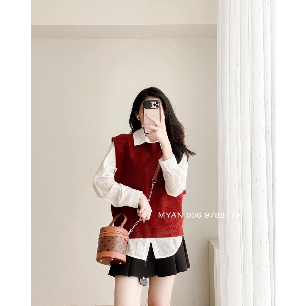 Gile len gân cổ tròn vạt bằng A122118