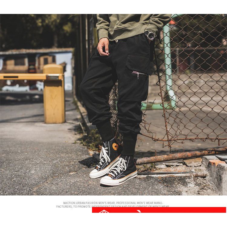 [Hình Thật ở cuối] Quần Jogger Kaki Nam Dáng Thể Thao Túi Hộp Zip 2019 | BigBuy360 - bigbuy360.vn