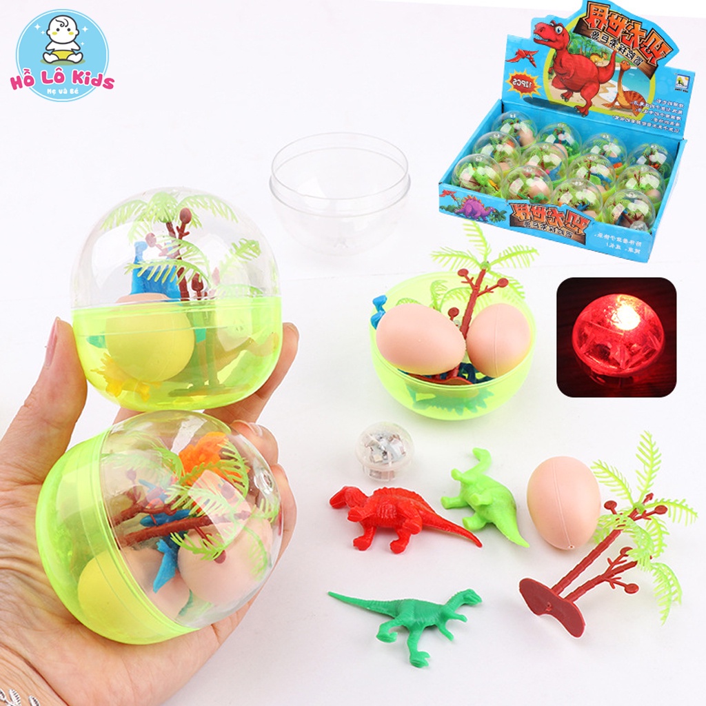 Trứng khủng long đồ chơi có đèn mô hình thông minh cho bé Hồ Lô Kids