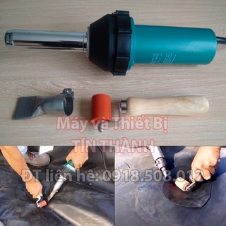 Máy hàn bạt nhựa cầm tay DSHA 1080W + đầu hàn và con lăn chất lượng, thợ hàn bạt HDPE chuyên dùng