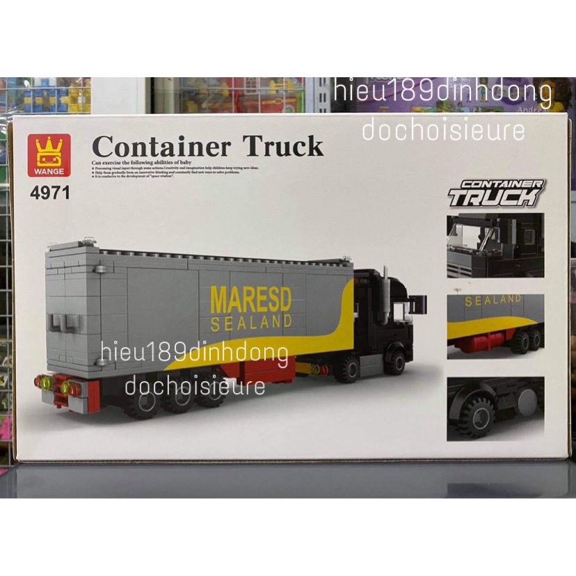 Lắp ráp xếp hình xe container màu đen 4971