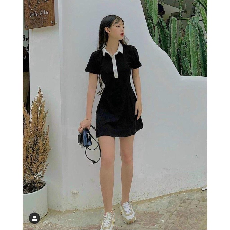 Váy polo phối cổ trắng TC6