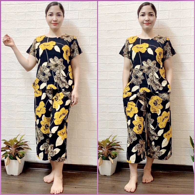 Bộ Lanh Mặc Nhà - Bộ Đồ Trung Niên Ống Sớ Mano Cho Người Lớn Tuổi