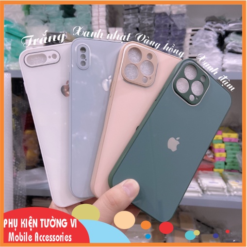 Ốp lưng mặt kính cao cấp cho các dòng iPhone từ 7 tới iPhone 13 Pro Max