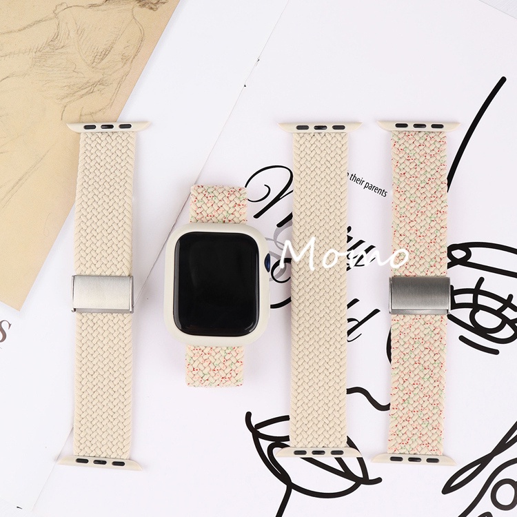 Dây Đeo Bằng Vải Bện Cho Đồng Hồ Thông Minh Smart Watch Series 7 6 SE 5 4 3 45mm 41mm Seri 7 44mm 40mm 38mm 42mm
