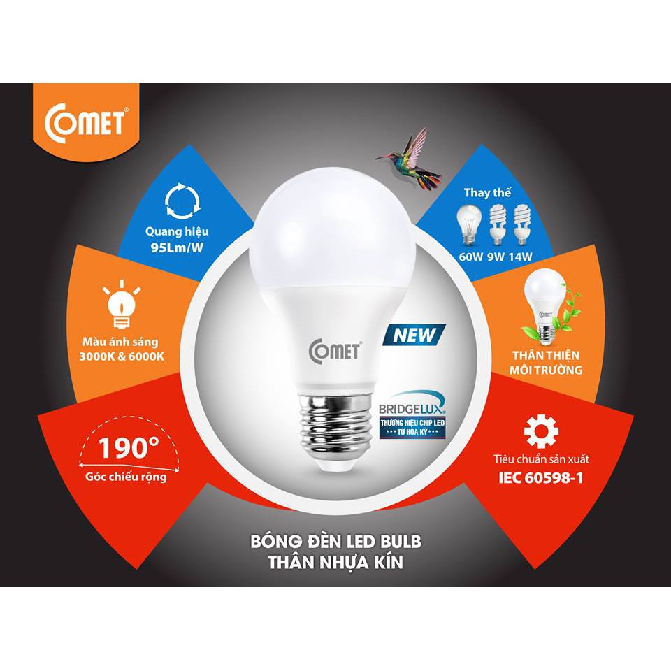 Bóng led 7W Comet CB13-7D/W